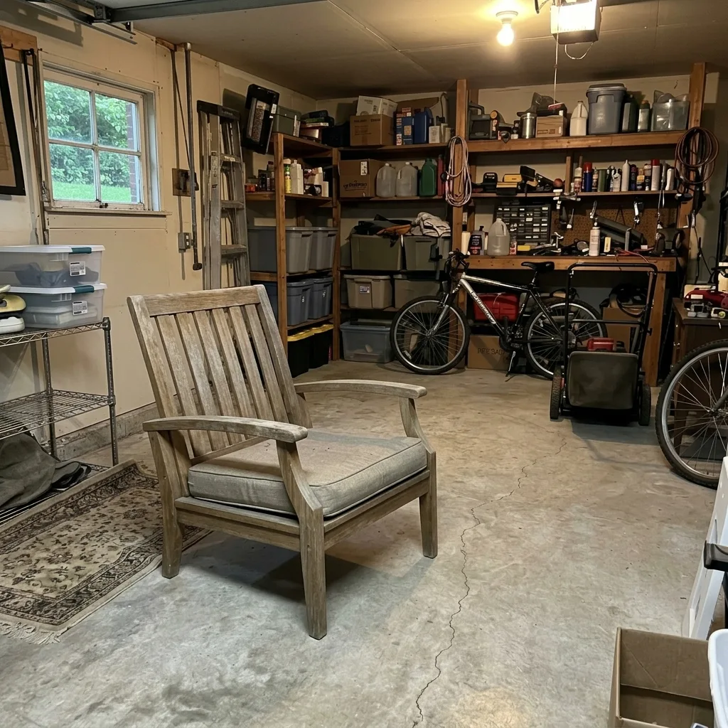 Outdoor lounge chair, original photo