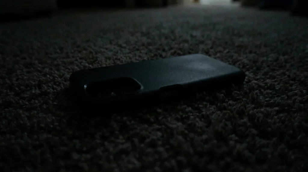 Dark photo of black phone case