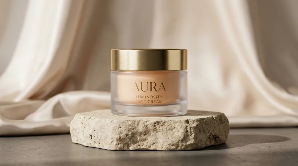 Cosmetics product photo preview showing a jar transformed into a clean studio image