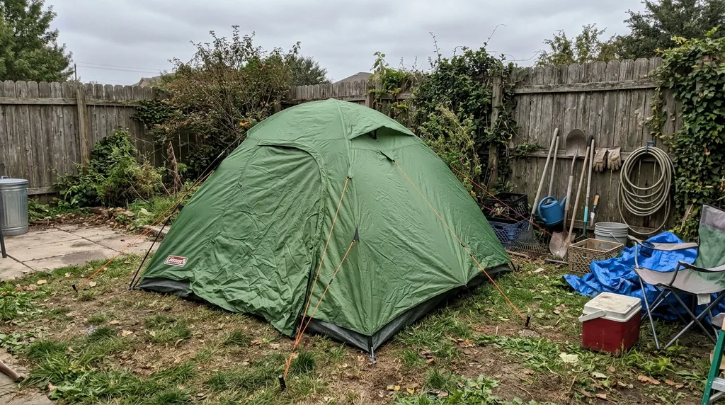 Standard tent listing with missing specs
