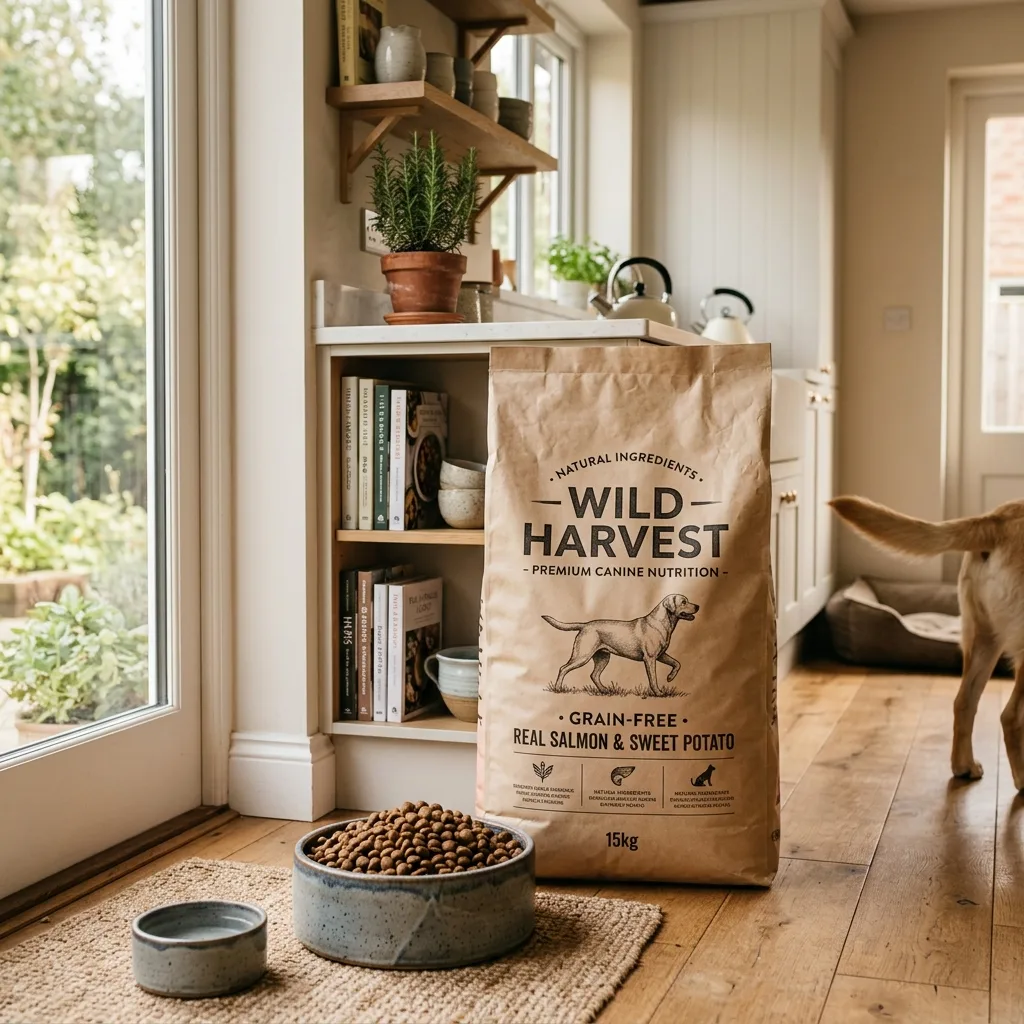 Pet food product pack-shot with feeding guide