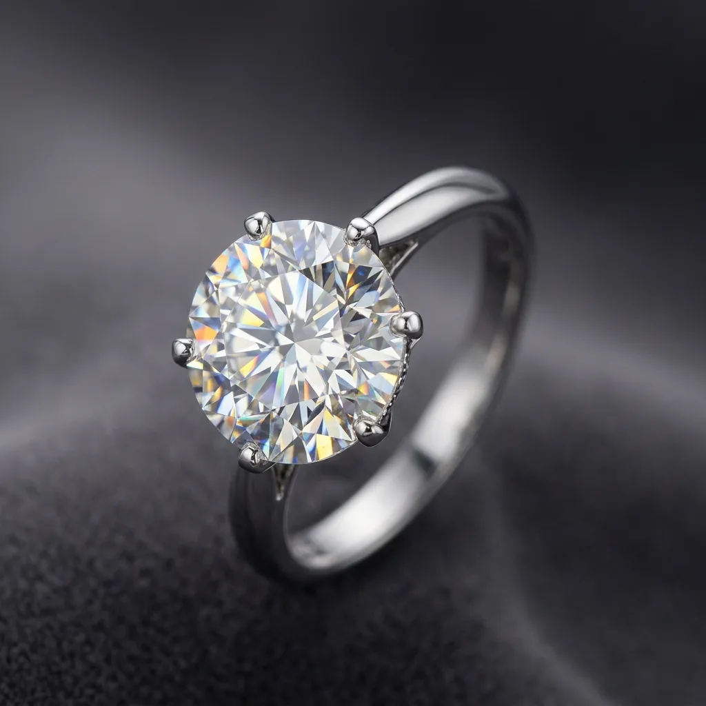Diamond ring with carat detail