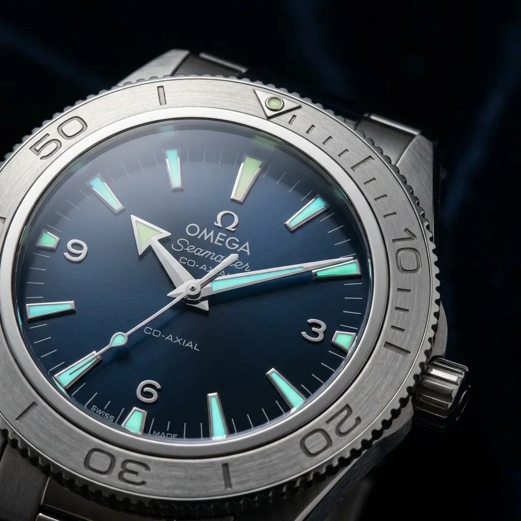 Luxury watch close-up showing bezel detail