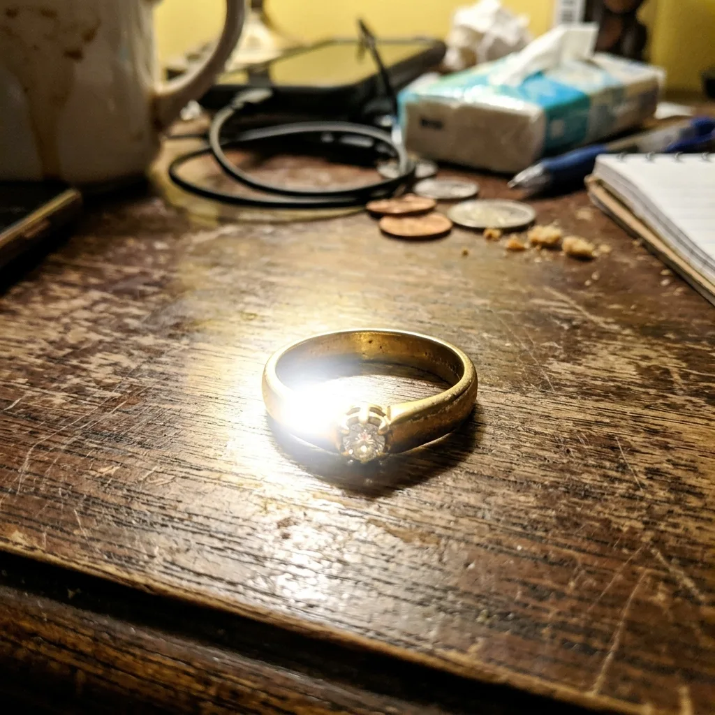 Smartphone shot of gold ring