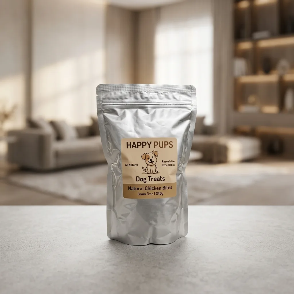 After AI optimization - lifestyle dog treats photo with Golden Retriever