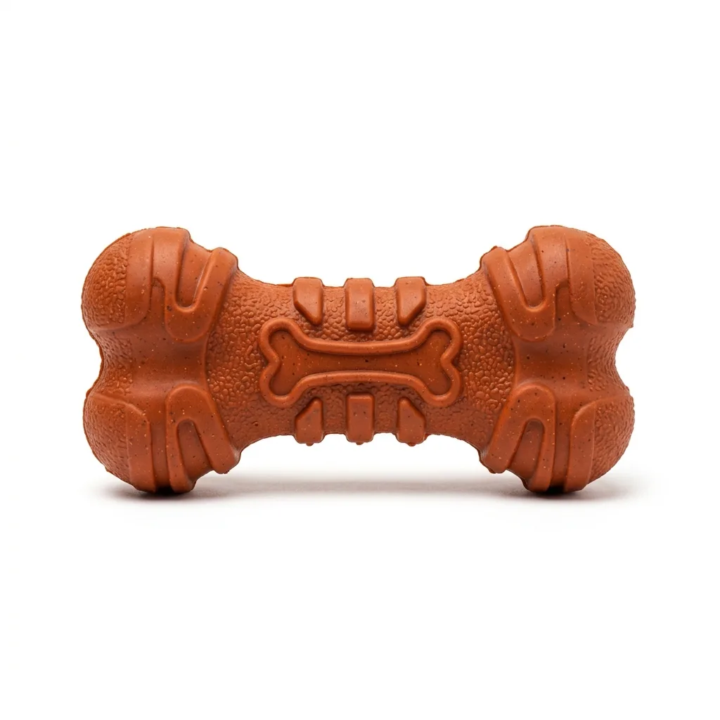 Studio photo of a dog chew toy on white background