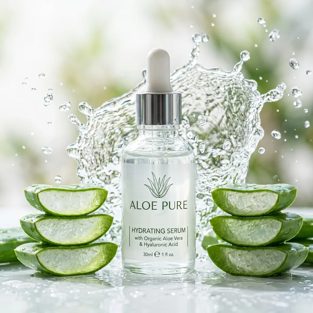 Ingredient highlight composition with beauty product detail