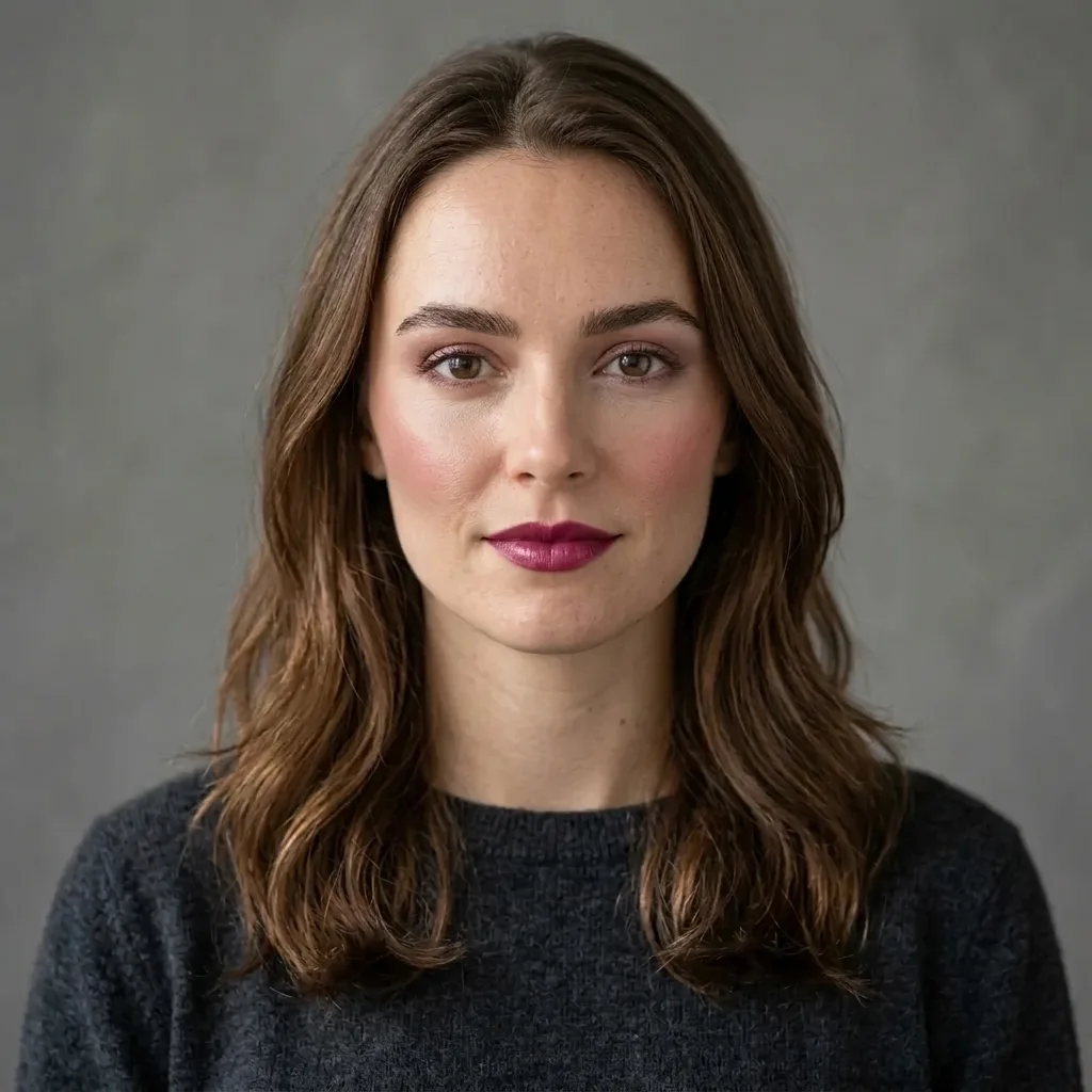 Beauty shopper portrait after virtual try-on shade preview