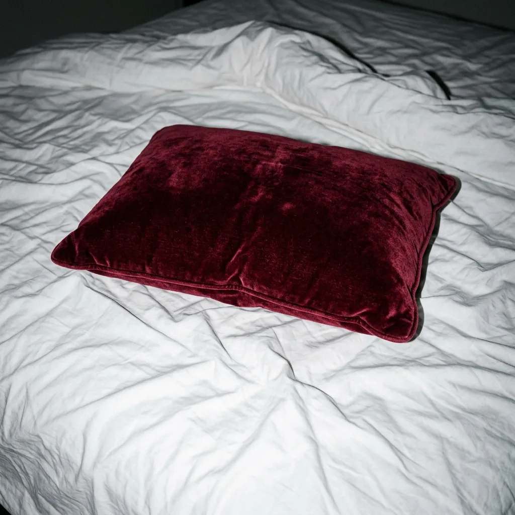 Throw pillow on a blank background, original photo