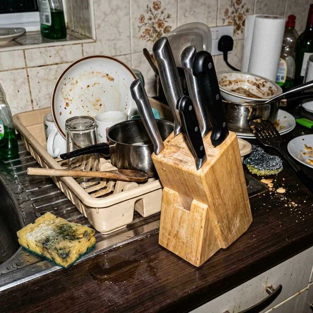 Kitchen knife set, original photo