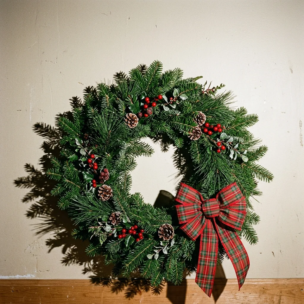 Holiday wreath, original photo