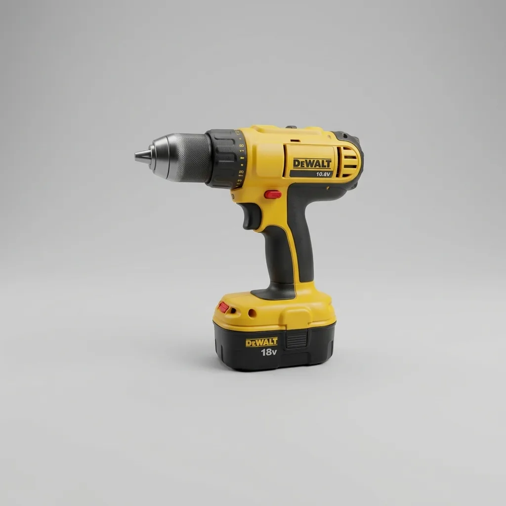 Professional studio rendering of the drill with technical specifications