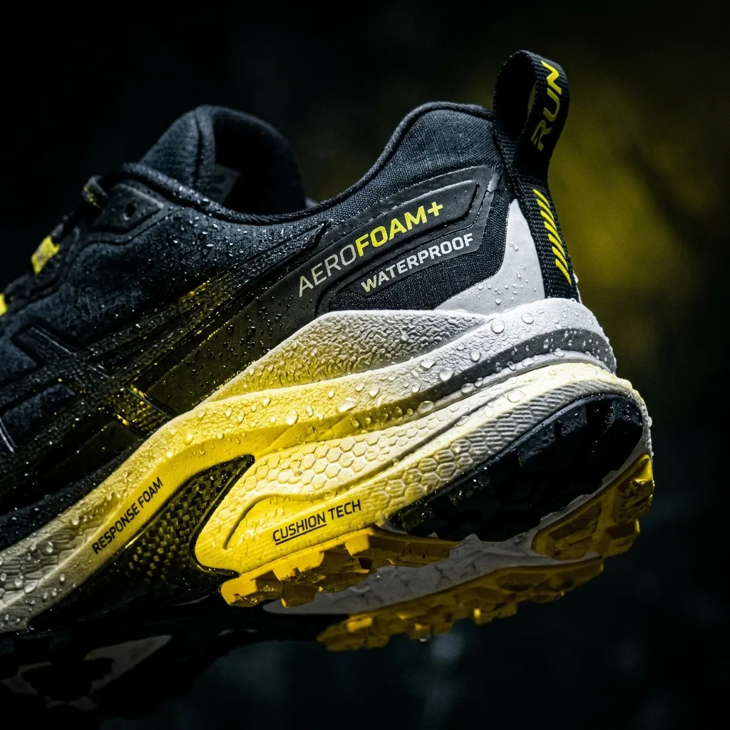 Footwear tech features infographic showing cushioning