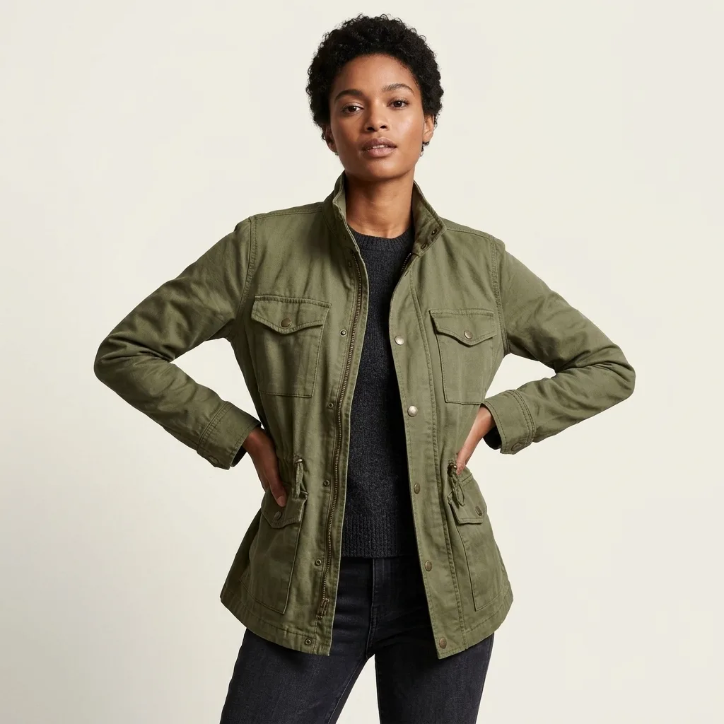 Optimized fashion listing with on-model photos and clear fit description