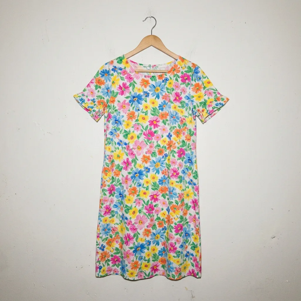 Summer dress displayed on a hanger