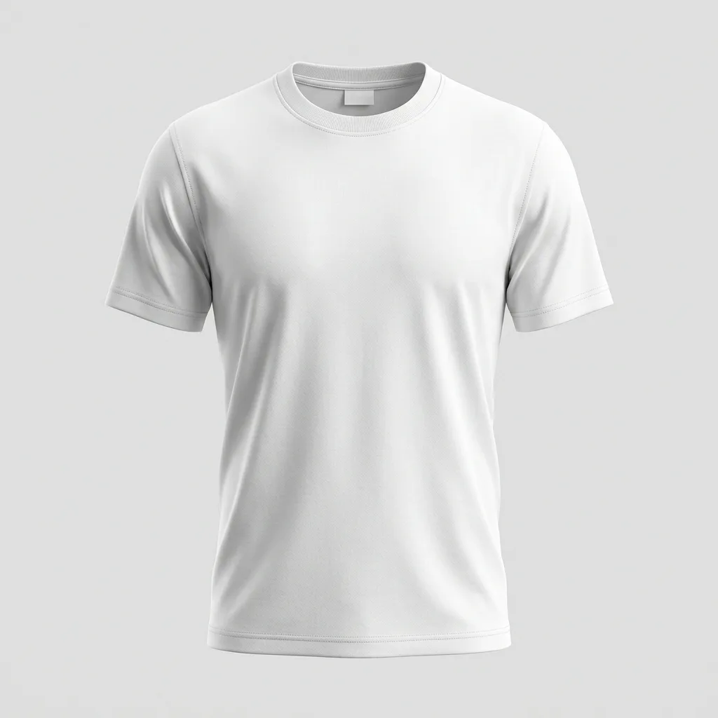 White t-shirt product isolated