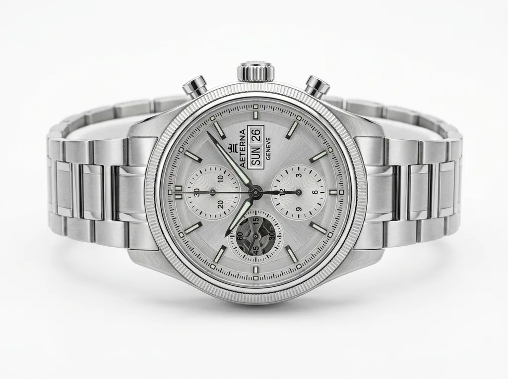 Luxury watch on white background — clean studio product shot