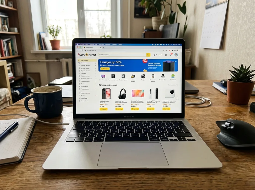 24.online workspace showing Yandex Market listing optimization