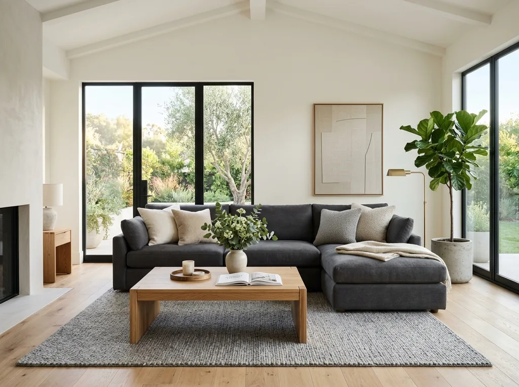 Living-room furniture in a styled scene